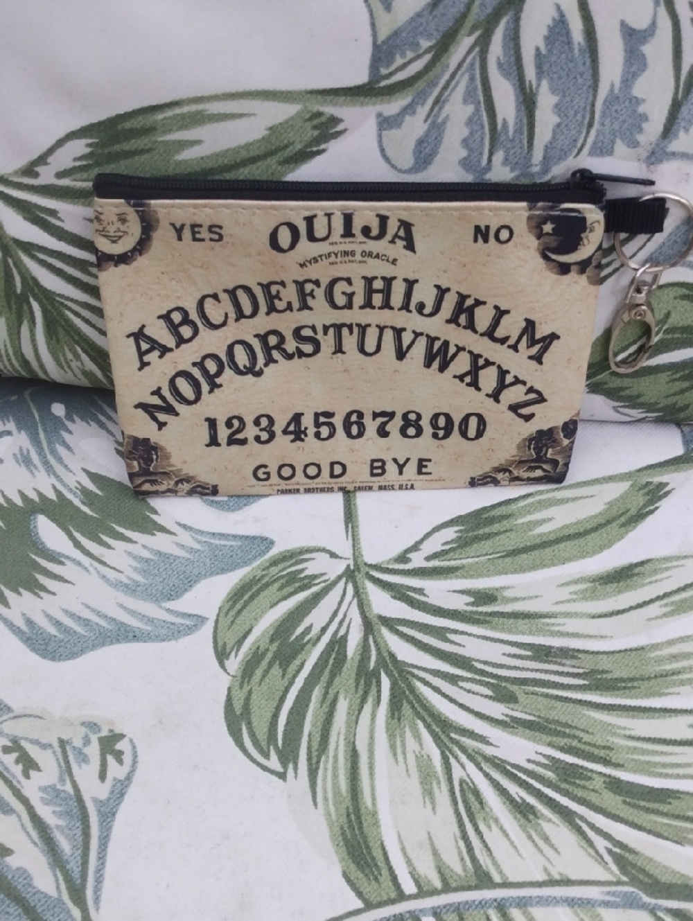 Ouija Board Zip Pouch - Cream and Black